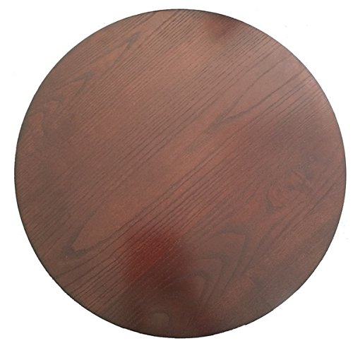 Container Furniture Direct 21 Inches Diameter Dark Brown Wood Rotating Turntable Lazy Susan 360 Swivel