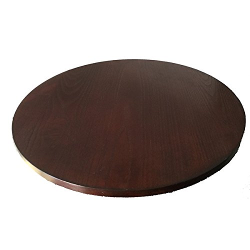 Container Furniture Direct 21 Inches Diameter Dark Brown Wood Rotating Turntable Lazy Susan 360 Swivel