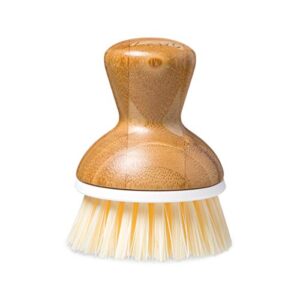 Full Circle, White Bubble Up Bamboo Dish Brush, White