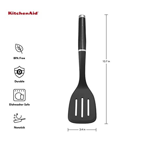 KitchenAid Classic Slotted Turner, One Size, Black 2, 13.66-Inch