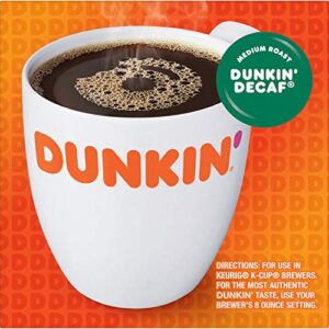 Dunkin' Decaf Medium Roast Coffee, 88 Keurig K-Cup Pods