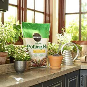 Miracle-Gro Indoor Potting Mix 6 qt., Grows beautiful Houseplants, 2-Pack