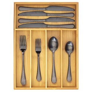 totally bamboo flatware and utensil drawer organizer