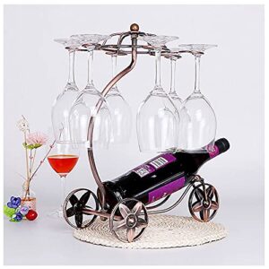 Cicodona Countertop Wine Glass Holder - Freestanding Tabletop Stemware Storage Rack Metal Glasses Display Rack Black with 6 Hooks-Perfect for Home Kitchen Decor & Kitchen Storage Rack