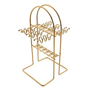 snplowum 1 pcs gold stainless steel cutlery stand, holds 24pcs silverware cutlery, hanging flatware storage rack, 8.82oz