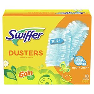 swiffer 180 dusters, ceiling fan duster, multi surface refills with gain scent, 18 count