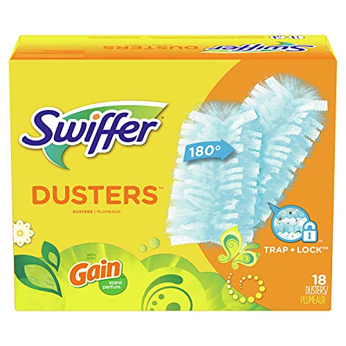 Swiffer 180 Dusters, Ceiling Fan Duster, Multi Surface Refills with Gain Scent, 18 Count