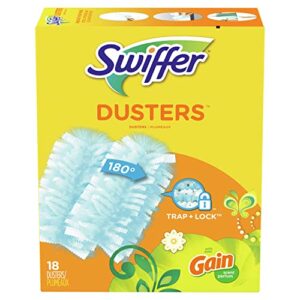 Swiffer 180 Dusters, Ceiling Fan Duster, Multi Surface Refills with Gain Scent, 18 Count