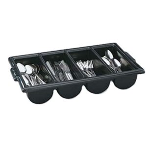 vollrath black 4-compartment cutlery box