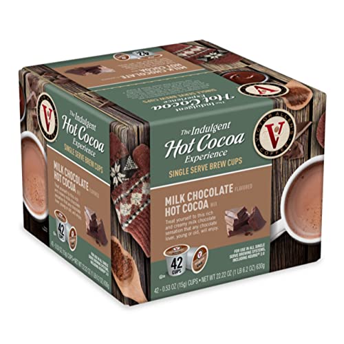 Victor Allen's Coffee Milk Chocolate Flavored Hot Cocoa Mix, 42 Count, Single Serve K-Cup Pods for Keurig K-Cup Brewers