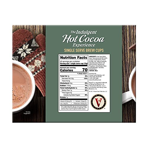 Victor Allen's Coffee Milk Chocolate Flavored Hot Cocoa Mix, 42 Count, Single Serve K-Cup Pods for Keurig K-Cup Brewers