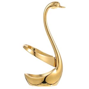 kichvoe 1 set swan base spoon holder spoon and fork set stand organizer fork storage rack dinner table coffee tableware holder for kitchen decorative wedding parties