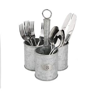 mind reader , cutlery, silverware organizer, utensil caddy, multi-purpose holder, one size, silver metal