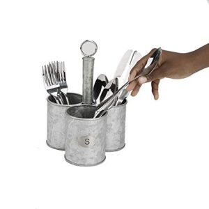 Mind Reader , Cutlery, Silverware Organizer, Utensil Caddy, Multi-Purpose Holder, One Size, Silver Metal