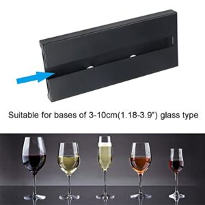 Jwinkumy Wine Glass Rack Under Shelf or Cabinet 2 Packs Stemware Holder Glassware Storage Hanging Organizer No Drill & Screws for Bar Kitchen Restaurant, Black