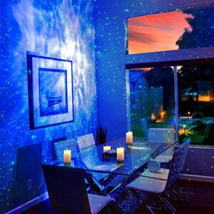 BlissLights Sky Lite - LED Laser Star Projector, Galaxy Lighting, Nebula Lamp for Gaming Room, Home Theater, Bedroom Night Light, or Mood Ambiance (Green Stars)