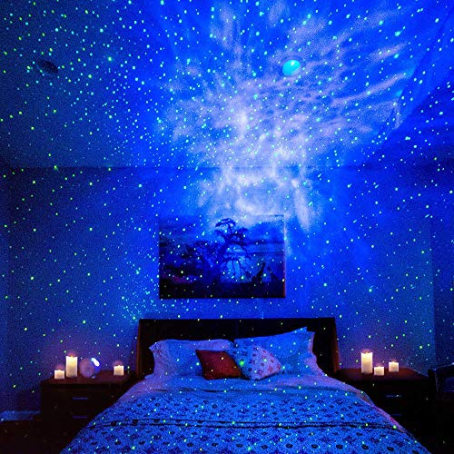 BlissLights Sky Lite - LED Laser Star Projector, Galaxy Lighting, Nebula Lamp for Gaming Room, Home Theater, Bedroom Night Light, or Mood Ambiance (Green Stars)