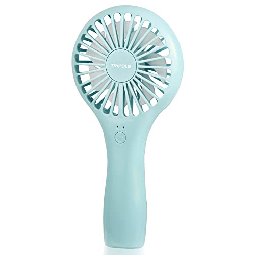 TriPole Mini Handheld Fan Battery Operated Small Personal Portable Fan Speed Adjustable USB Rechargeable Fan Cute Design Powerful Eyelash Fan for Stylish Kids Girls Women Men Indoor Outdoor Travelling