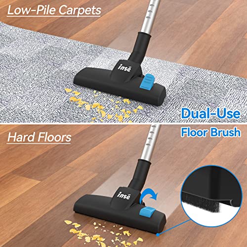 INSE Vacuum Cleaner, Corded Vacuum Cleaner 600W Powerful Motor 18000Pa Versatile Handheld Corded Stick Vacuum Cleaner for Hardwood Floor Pet Hair - Blue