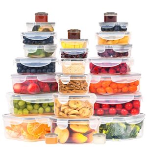 50 Pcs Large Food Storage Containers with Lids Airtight-85 oz to Sauces Box-Total 526Oz Stackable Kitchen Bowls Set Meal Prep Containers-BPA Free Leak proof Plastic Lunch Boxes- Freezer Microwave safe