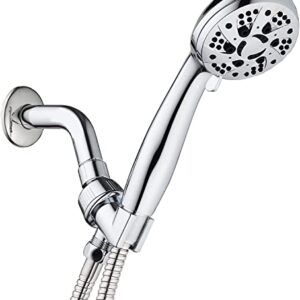 AquaDance High Pressure 6-Setting 3.5" Chrome Face Handheld Shower with Hose for the Ultimate Shower Experience! Officially Independently Tested to Meet Strict US Quality & Performance Standards!