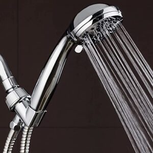 AquaDance High Pressure 6-Setting 3.5" Chrome Face Handheld Shower with Hose for the Ultimate Shower Experience! Officially Independently Tested to Meet Strict US Quality & Performance Standards!