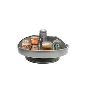first of a kind metal rotating tray – 6 bin metal rotating hardware bin – farmhouse kitchen decor, kitchen storage accessory – serving party divided tray for snacks & candy