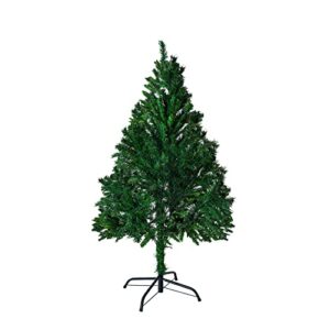 5ft artificial christmas tree, xmas tree perfect for indoor and outdoor holiday decoration, easy assembly, foldable base.