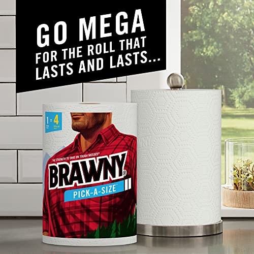 Brawny® Pick-A-Size® Paper Towels, 1 Mega Roll = 4 Regular Rolls