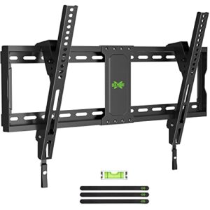 usx mount tv wall mount tilting brackets for most 37″-90″ flat curved screen tvs, wall mount tv bracket with max vesa 600x400mm, weight capacity 132lbs, low profile space saving for 16″, 24″ stud