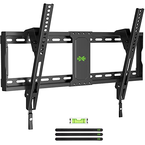 USX MOUNT TV Wall Mount Tilting Brackets for Most 37"-90" Flat Curved Screen TVs, Wall Mount TV Bracket with Max VESA 600x400mm, Weight Capacity 132lbs, Low Profile Space Saving for 16", 24" Stud