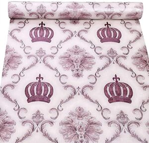 hoyoyo 17.8 x 118 inches self-adhesive liner paper, removable shelf liner wall stickers dresser drawer peel stick kitchen home decor,dark red flower crown