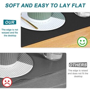 QIAOB Shelf Liner, Kitchen Shelf Liner Drawer Cabinets Non-Stick Drawer Mats EVA Shelf Liner Waterproof Durable Cabinet Liners for Shelves, Refrigerator, Pantry (Black, 17.7 x 59 inches) (FDGJE-2)