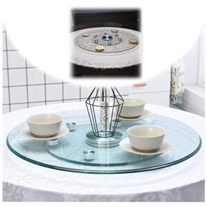 heavy duty turntable kitchen lazy susan, 24 in 28 in 36 in round rotating turntable for kitchen, countertop, office, dining table serving tray – clear spinning smooth (size : 100cm/39.4in)