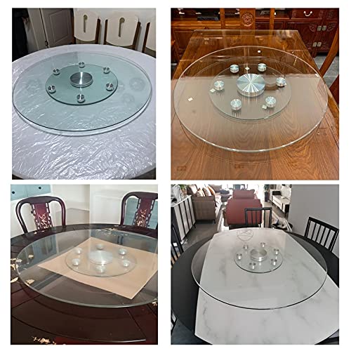 Heavy Duty Turntable Kitchen Lazy Susan, 24 in 28 in 36 in Round Rotating Turntable for Kitchen, Countertop, Office, Dining Table Serving Tray - Clear Spinning Smooth (Size : 100cm/39.4in)