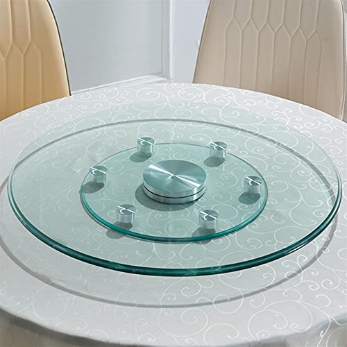 Heavy Duty Turntable Kitchen Lazy Susan, 24 in 28 in 36 in Round Rotating Turntable for Kitchen, Countertop, Office, Dining Table Serving Tray - Clear Spinning Smooth (Size : 100cm/39.4in)