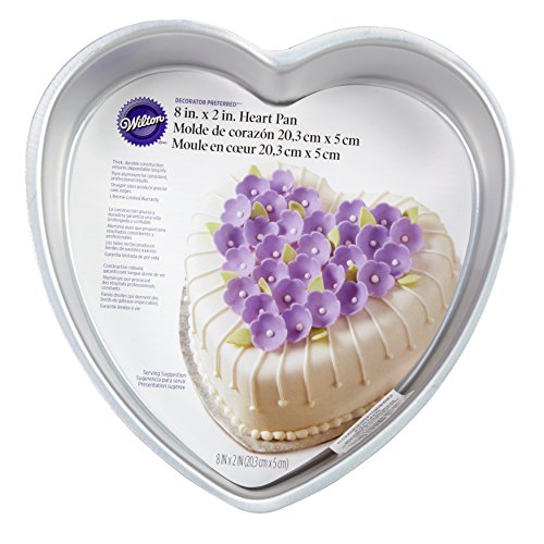 Wilton Decorator Preferred Heart Shaped Cake Pan, 8-Inch, Aluminum