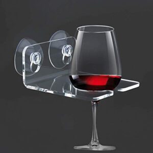 wine glass holder, portable glass holder for acrylic bathroom and shower room, used for champagne, wine, martini, drink glass holder (2 pcs)