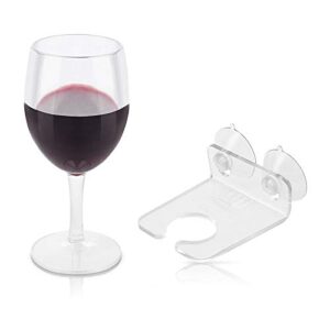 Wine glass holder, portable glass holder for acrylic bathroom and shower room, used for champagne, wine, martini, drink glass holder (2 pcs)