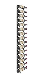 vintageview w series wine rack 5 | wall mounted metal wine storage (15 bottles, matte black)