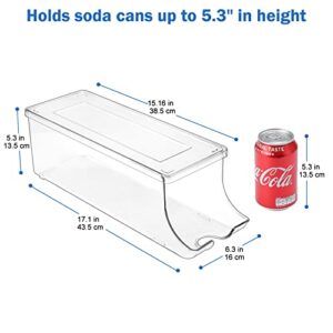 Puricon 2 Pack Soda Can Organizer Dispenser for Refrigerator Bundle with Tea Bag Organizer Storage Holder 360-Degrees Spinning Carousel