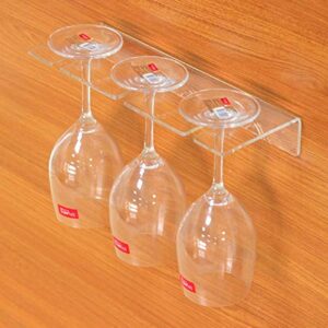 Wine Glass Holder Under Cabinet Goblet Wine Glass Holder Kitchen Cabinet Storage Rack Cup Hook Tableware Storage Rack Suitable for bar Kitchen (2 Set)