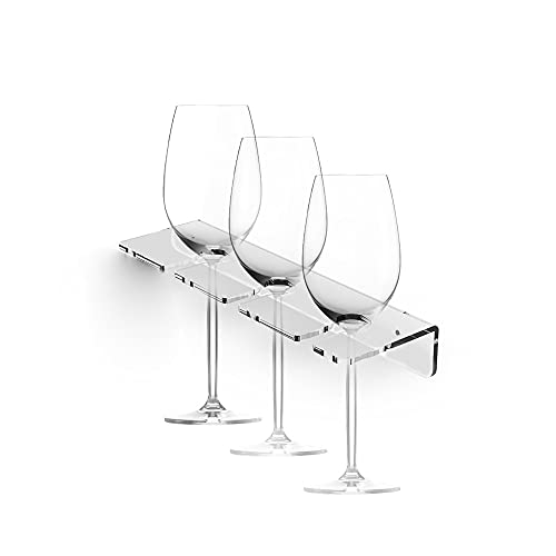 Wine Glass Holder Under Cabinet Goblet Wine Glass Holder Kitchen Cabinet Storage Rack Cup Hook Tableware Storage Rack Suitable for bar Kitchen (2 Set)