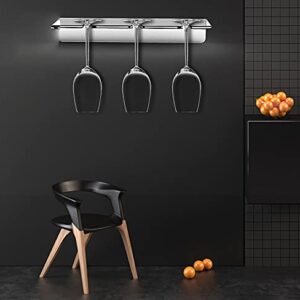 Wine Glass Holder Under Cabinet Goblet Wine Glass Holder Kitchen Cabinet Storage Rack Cup Hook Tableware Storage Rack Suitable for bar Kitchen (2 Set)