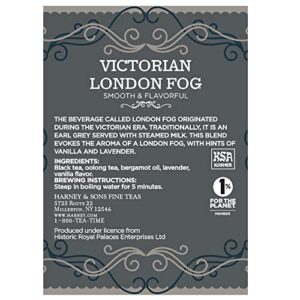 Harney & Sons Victorian London Fog Tea | 30 Sachets, Historic Royal Palaces Collection