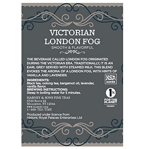 Harney & Sons Victorian London Fog Tea | 30 Sachets, Historic Royal Palaces Collection