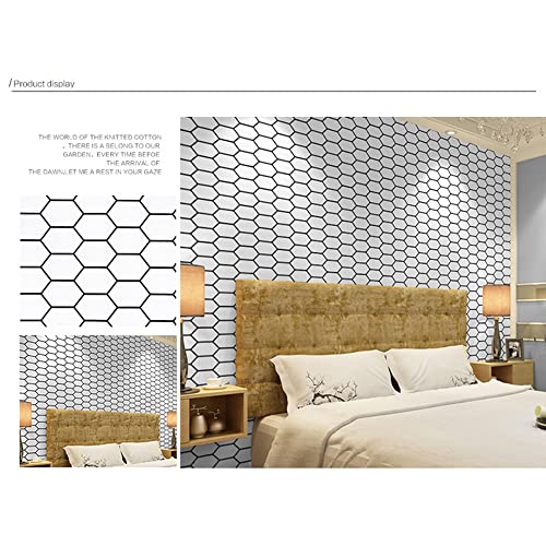 Yifasy Drawer Shelf Liner Honeycomb Self-Adhesive Furniture Lining Paper Sheet Removable Ins Style Wallpaper 118x18 Inch
