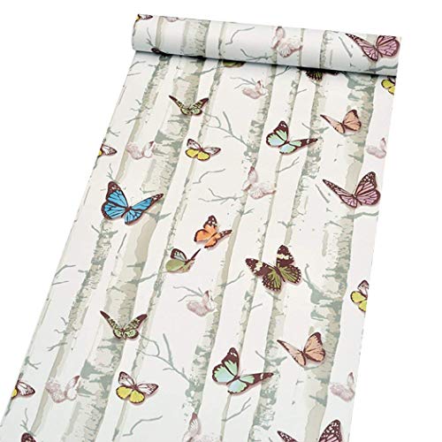 Creative Decorative Butterfly Contact Paper Self Adhesive Vinyl Shelf Drawer Liner Removable Wallpaper for Cabinets Backsplash Countertop Dresser Wall Arts and Crafts Decor 17.7x78.7 Inches