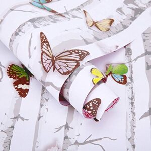 Creative Decorative Butterfly Contact Paper Self Adhesive Vinyl Shelf Drawer Liner Removable Wallpaper for Cabinets Backsplash Countertop Dresser Wall Arts and Crafts Decor 17.7x78.7 Inches