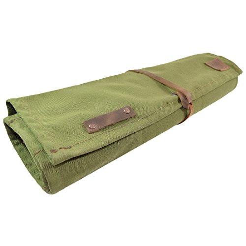 Hide & Drink Water Resistant Canvas All Purpose Knife Roll (10 pockets) Handmade